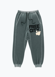 freecity unisex Sunfades Pocket Sweatpant in Surplus Green