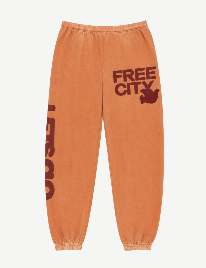 freecity unisex Supervintage OG Let's Go Sweatpant in Canyon Powder