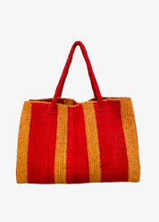gabrielle frantzen Raffia Weekender Bag in Melon Mix