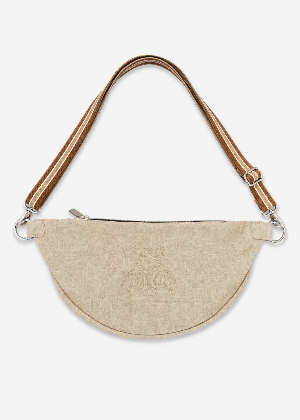 gabrielle frantzen womens Crossbody Embossed Scarab Bag in Linen