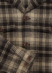 hartford mens Shirt Jacket in Brown Check