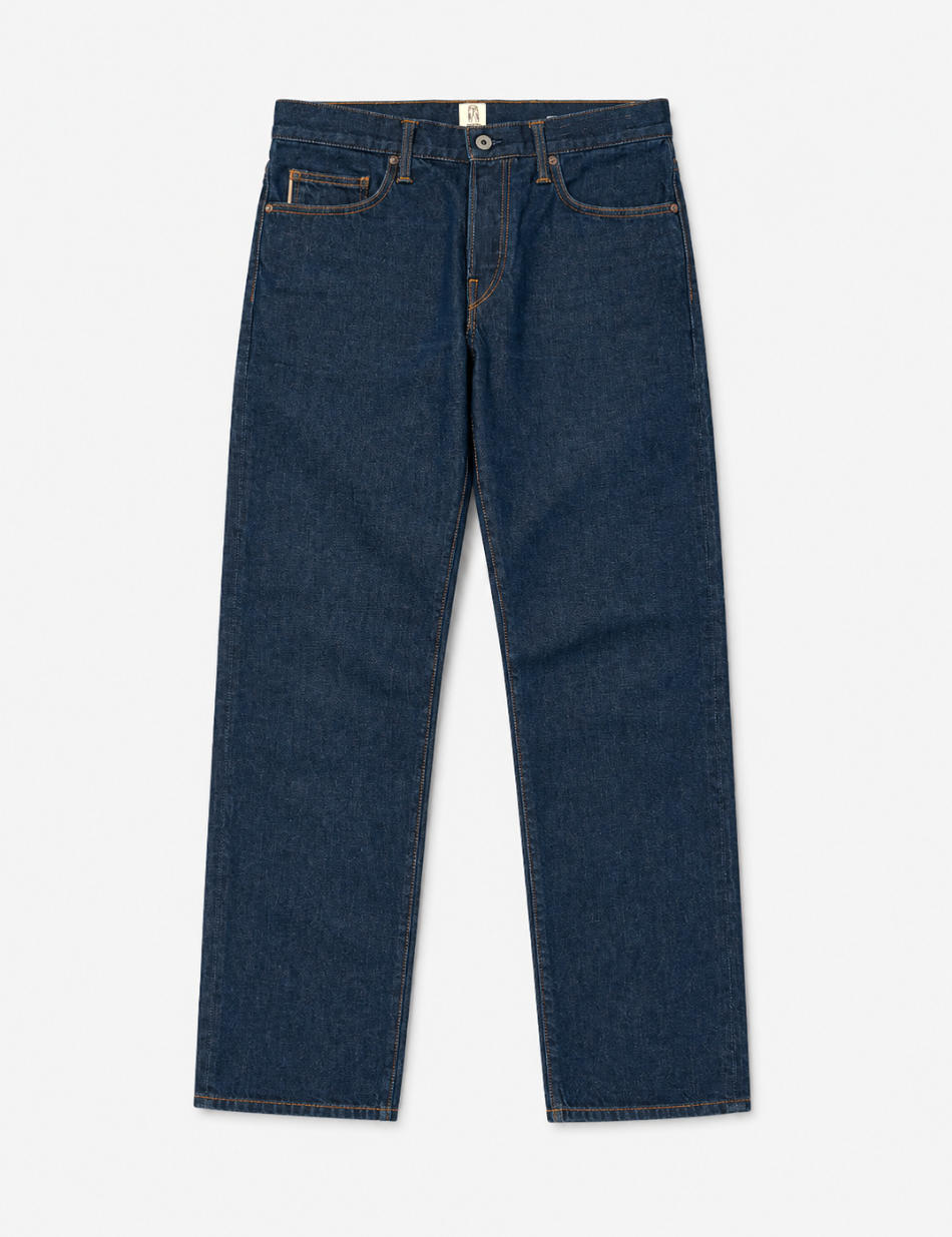 hiroshi kato mens The Barrel Straight Brian 12.5oz Raw Selvedge Denim Jeans