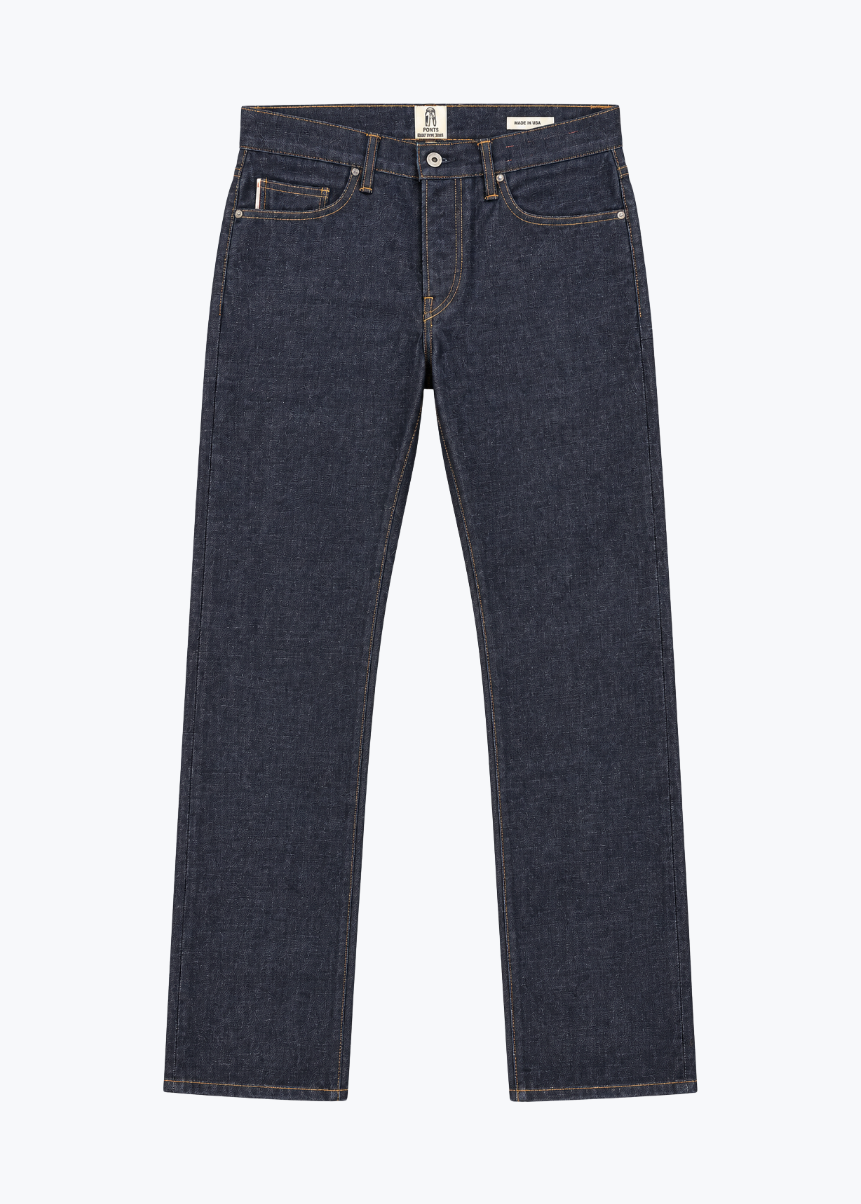hiroshi kato mens The Hammer Straight 14.5oz Teacore Raw Selvedge Jeans