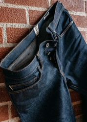 hiroshi kato mens The Hammer Straight 14.5oz Teacore Raw Selvedge Jeans