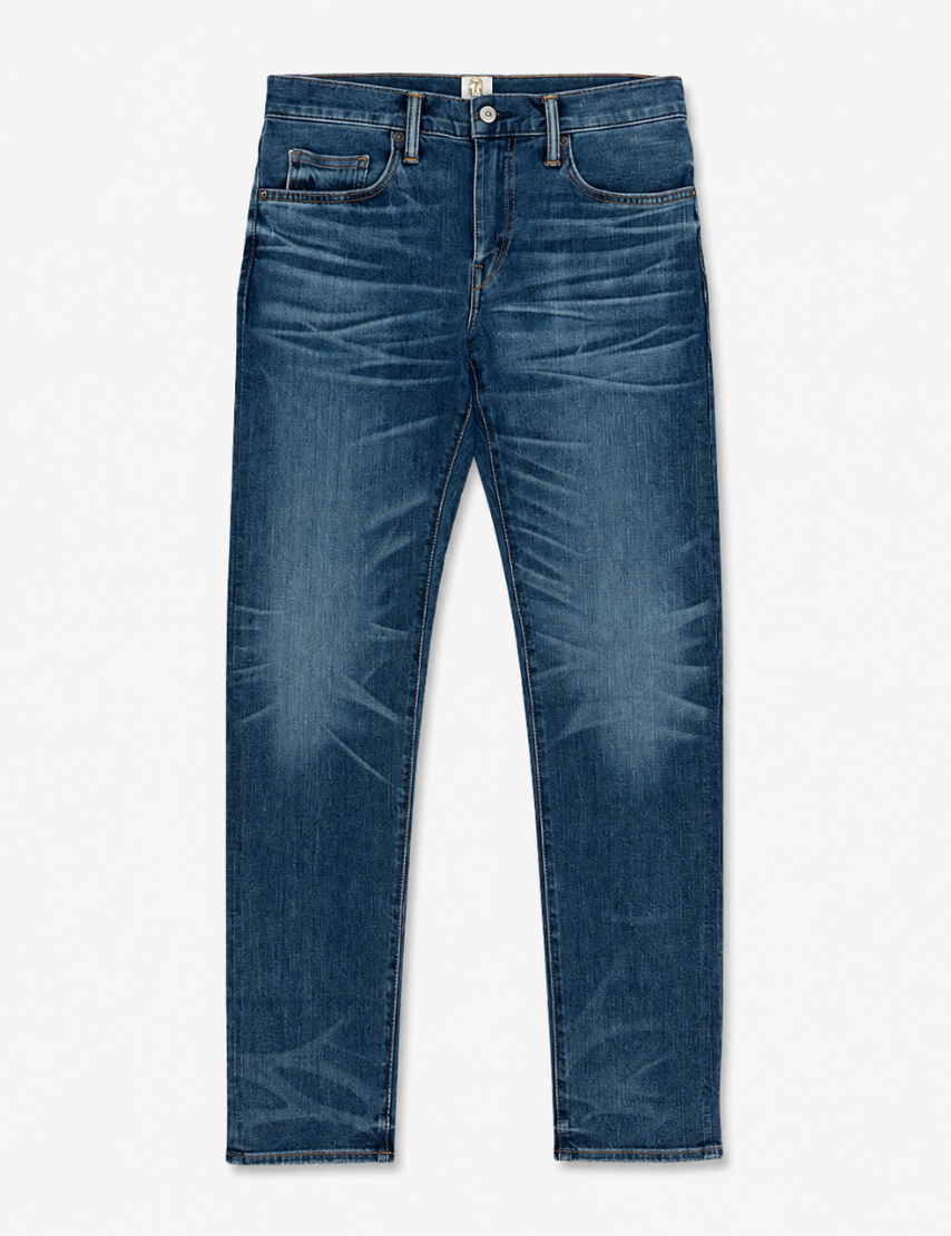 hiroshi kato mens The Pen Slim Straight Ace 10.5oz Stretch Selvedge Denim Jeans