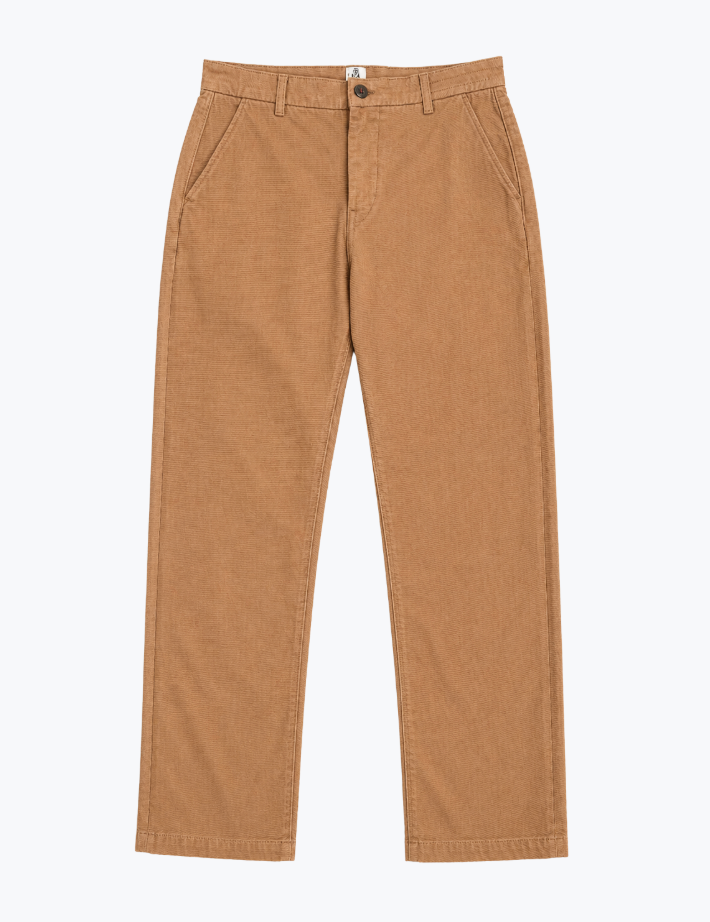 hiroshi kato mens The Pipe Straight Denit® Chino in Khaki