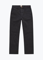 hiroshi kato mens The Pipe Straight Oxford Chino in Ash Black
