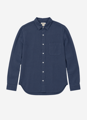 hiroshi kato mens The Ripper Double Gauze Shirt in Navy
