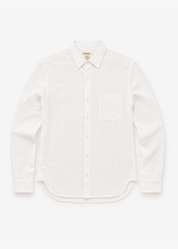 hiroshi kato mens The Ripper Double Gauze Shirt in White