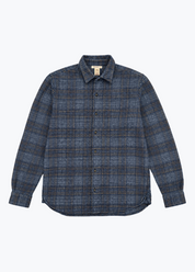 hiroshi kato mens The Ripper Triple Twisted Shirt in Twilight Plaid