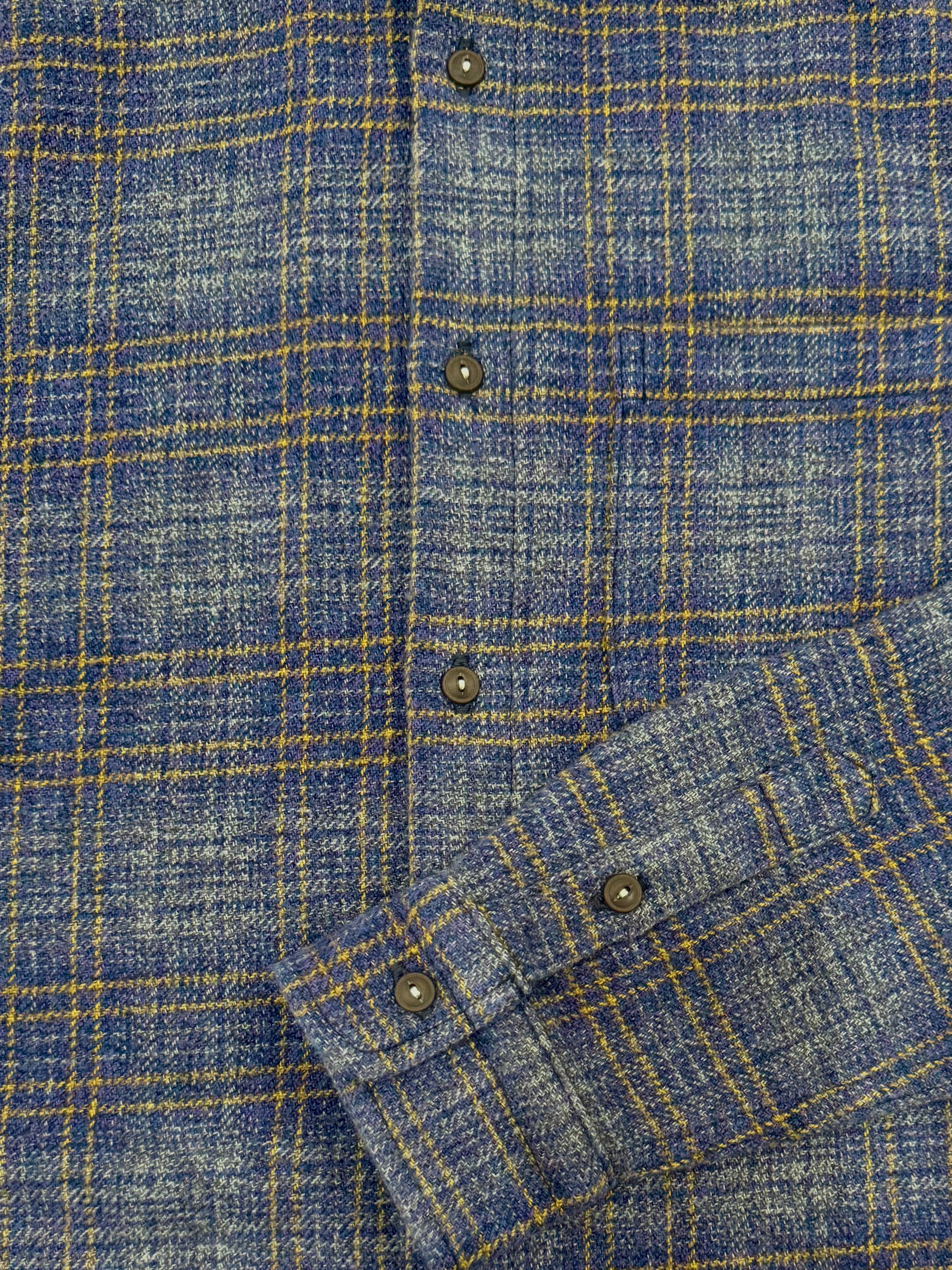 hiroshi kato mens The Ripper Triple Twisted Shirt in Twilight Plaid