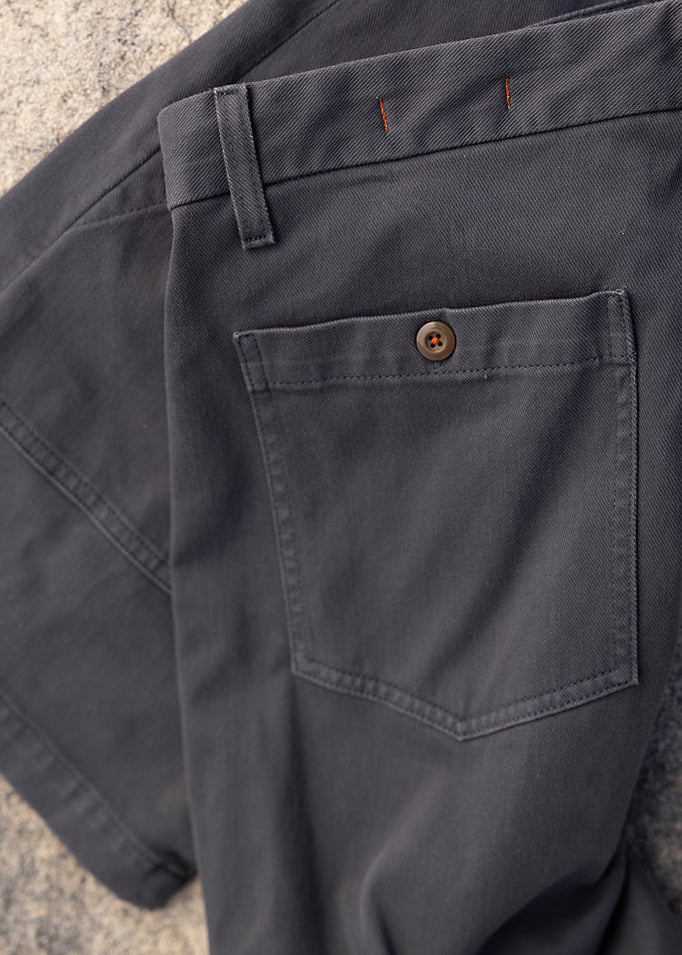 hiroshi kato mens The Scout 8" Denit® Fatigue Shorts in Iron Gray