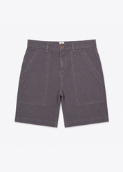 hiroshi kato mens The Scout 8" Denit® Fatigue Shorts in Iron Gray