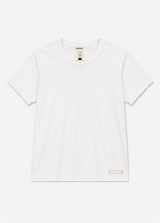 hiroshi kato mens The Stamp 9oz Organic Cotton Tee in Shell