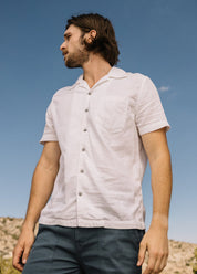 hiroshi kato mens The Wrench Double Gauze Organic Cotton Shirt white
