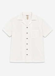 hiroshi kato mens The Wrench Double Gauze Organic Cotton Shirt white