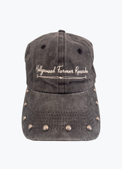 hollywood forever records unisex cotton stone washed Stoned & Studded Logo Hat
