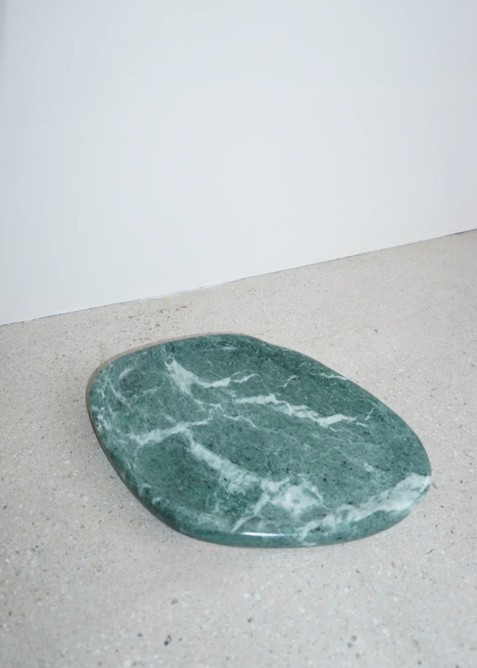 huegah home Copa Tray green marble