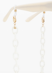 jimmy fairly paris The Dana Sunglasses Chain in Ivory