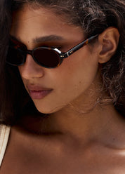 person wearing jimmy fairly paris sunglasses The Elvie in Dark Tortoise