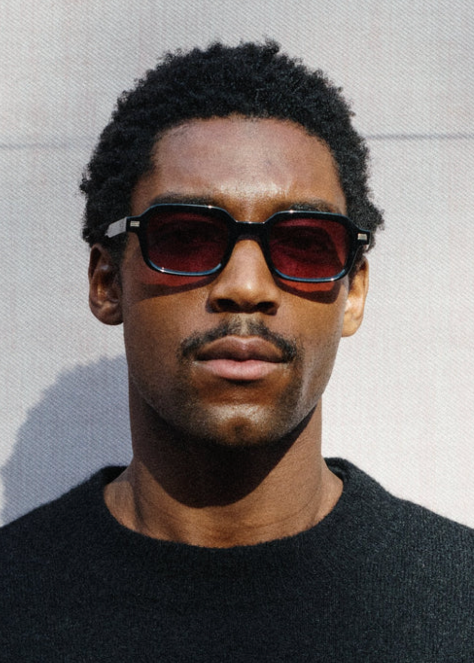 person wearing jimmy fairly paris unisex sunglasses The Brooke in Black