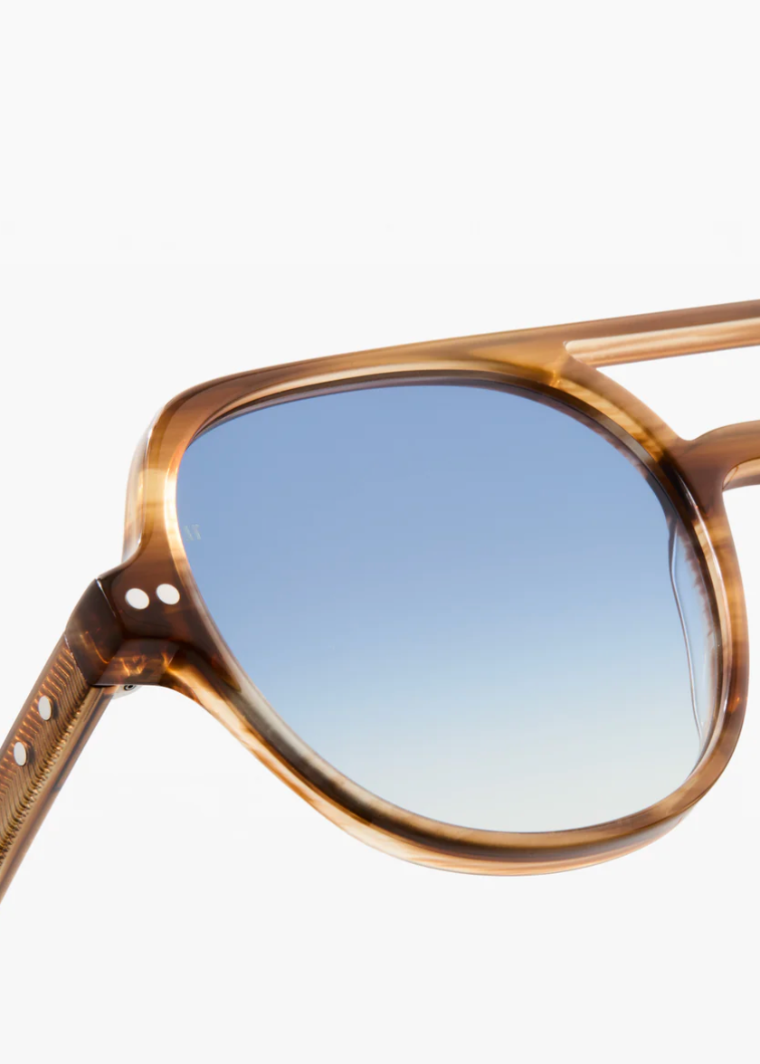 jimmy fairly paris unisex sunglasses The Lars in Light Brown blue gradient lenses