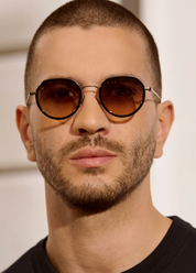 person wearing jimmy fairly paris unisex sunglasses The Spiaggia in Black
