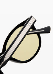 jimmy fairly unisex sunglasses The Azur in Black yellow lens