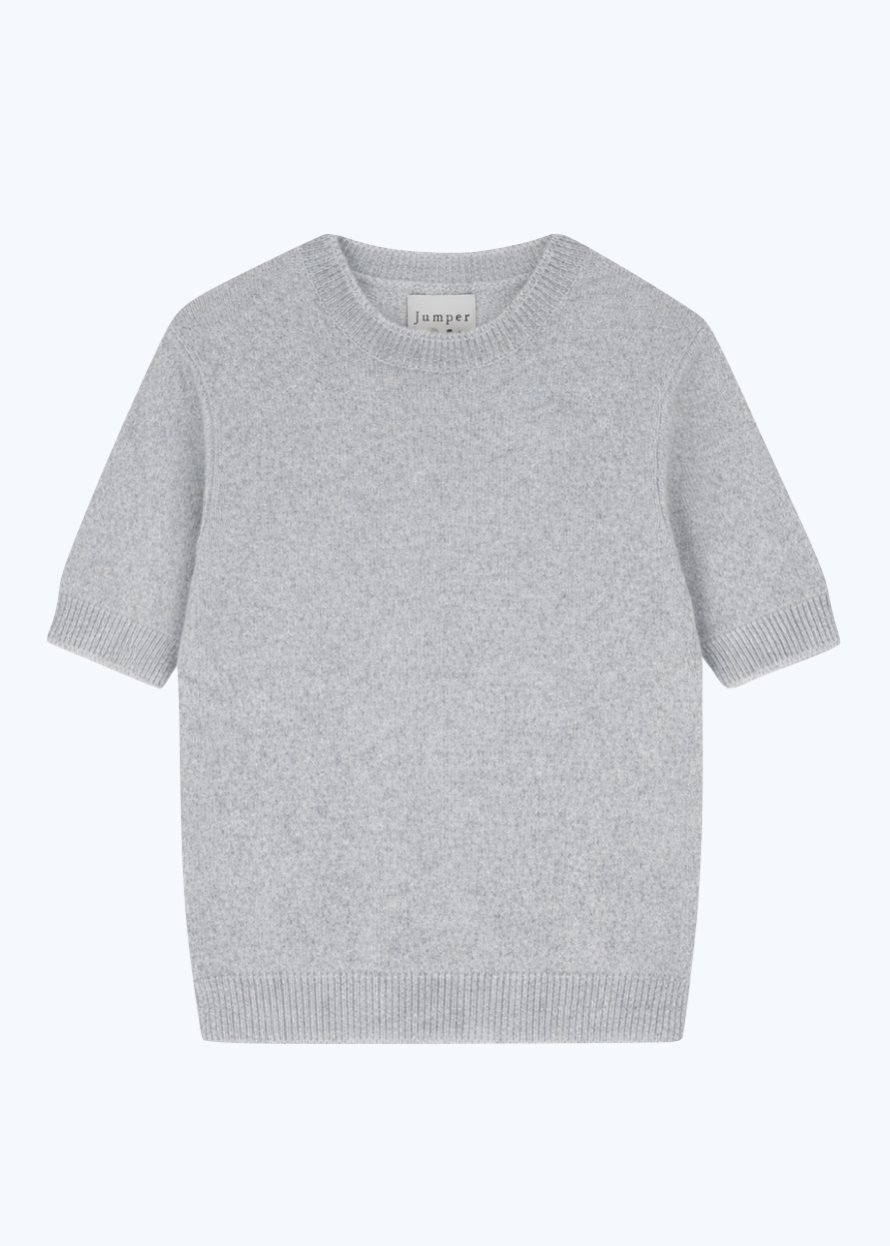 Cashmere Distressed T-Shirt in Mist
