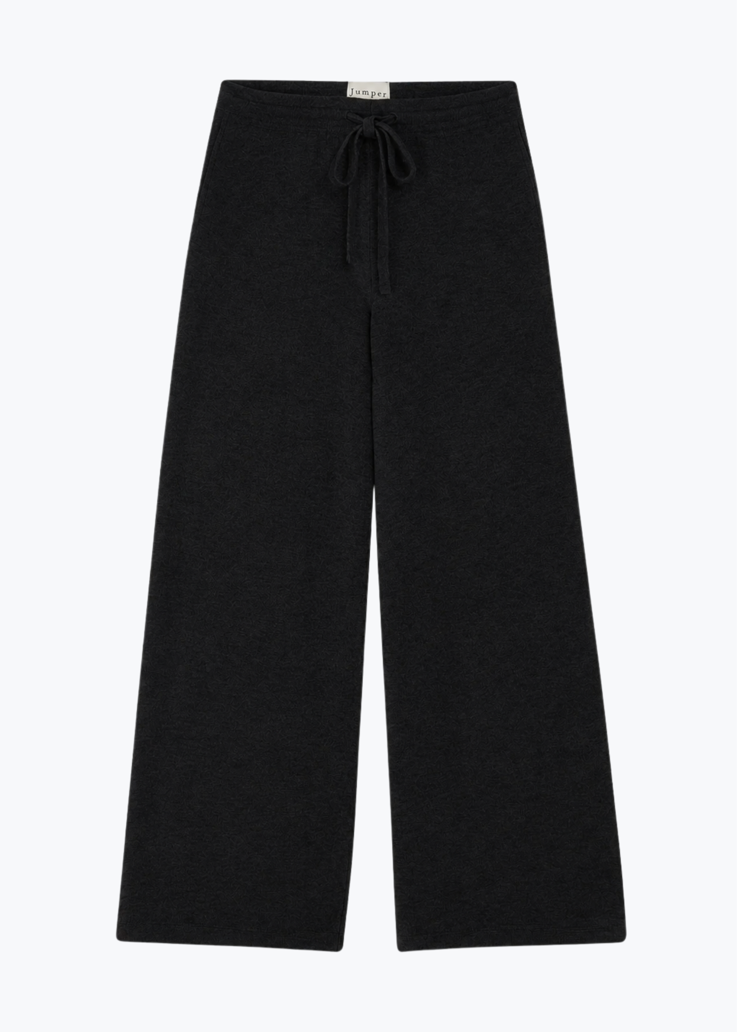 jumper1234 Merino Wide Leg Joggers in gravity Black