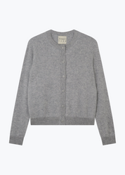jumper1234 womens Brushed Cashmere Cardigan in Grey pearl