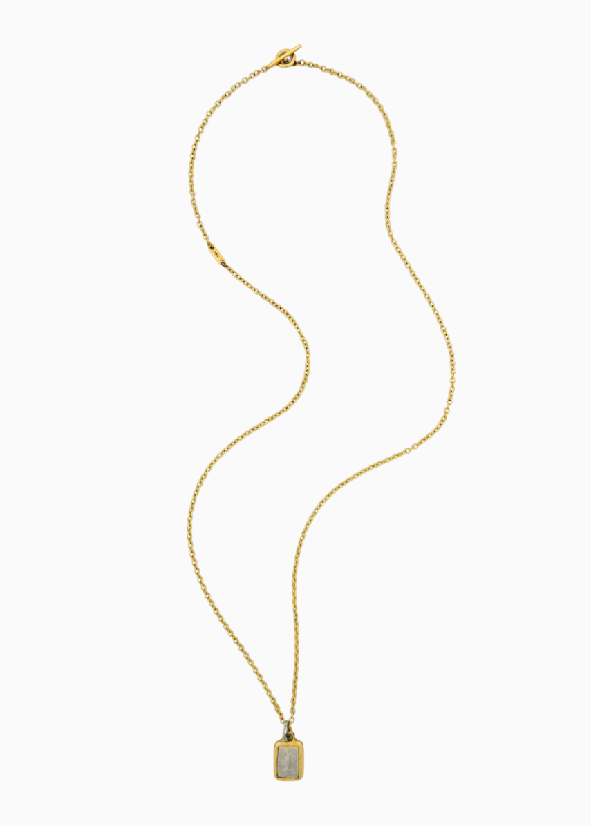 maor fine jewelry Enoll Pendant Necklace in Mixed Metals 18k yellow gold sterling silver