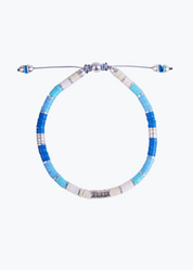 maor mens jewelry Light Blue Pattern Rizon Bracelet in Silver