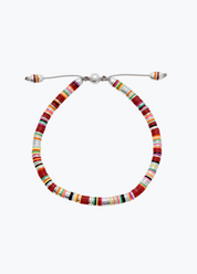 maor mens jewelry Maroon Pattern Malli Bracelet in Silver