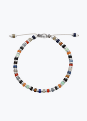 maor mens jewelry Mixed Gem Sapet Bracelet in Silver