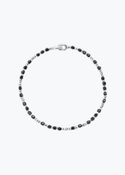 maor mens jewelry Onyx Bead Percep Bracelet in Silver