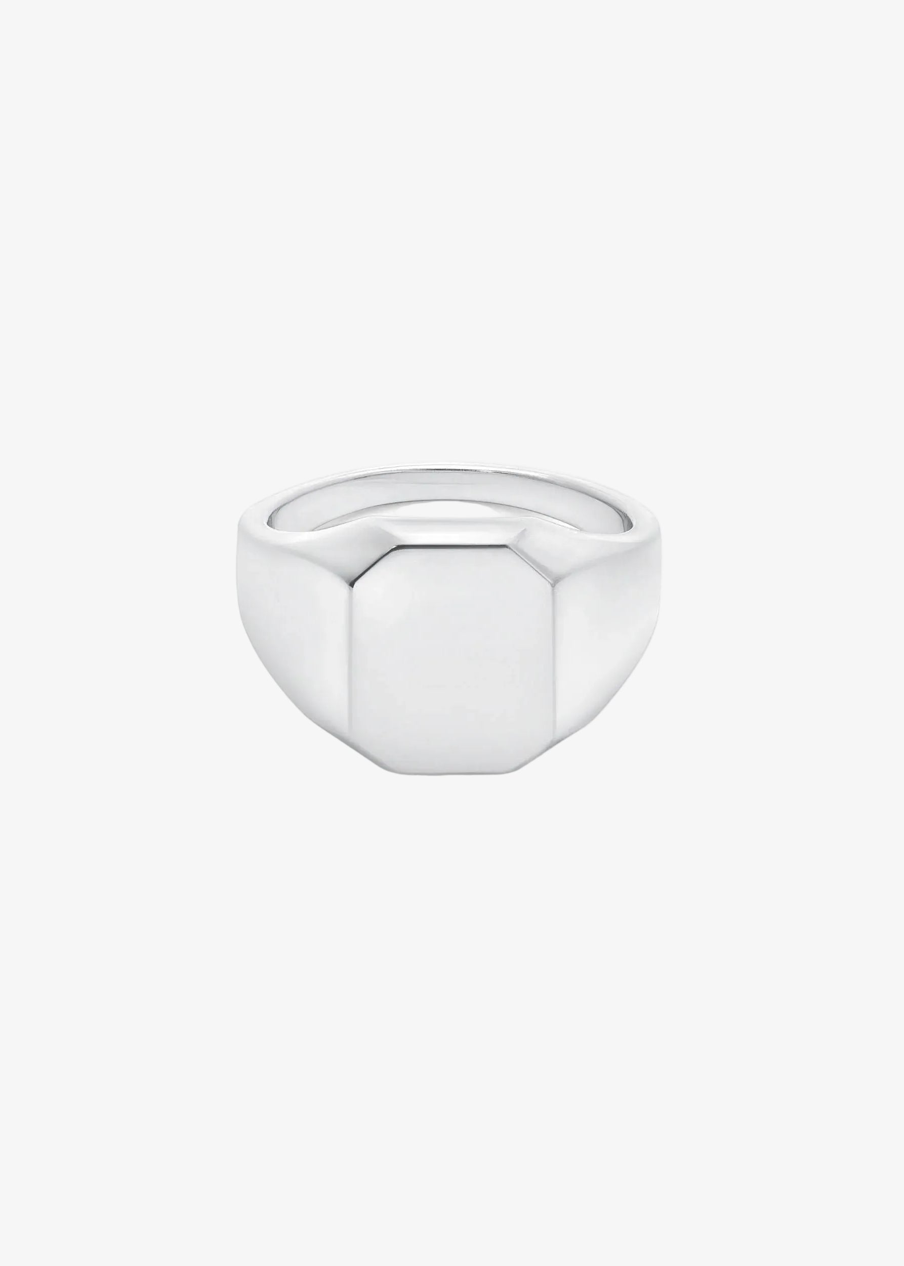 maor mens jewelry Rectangle Sig Ring in Silver