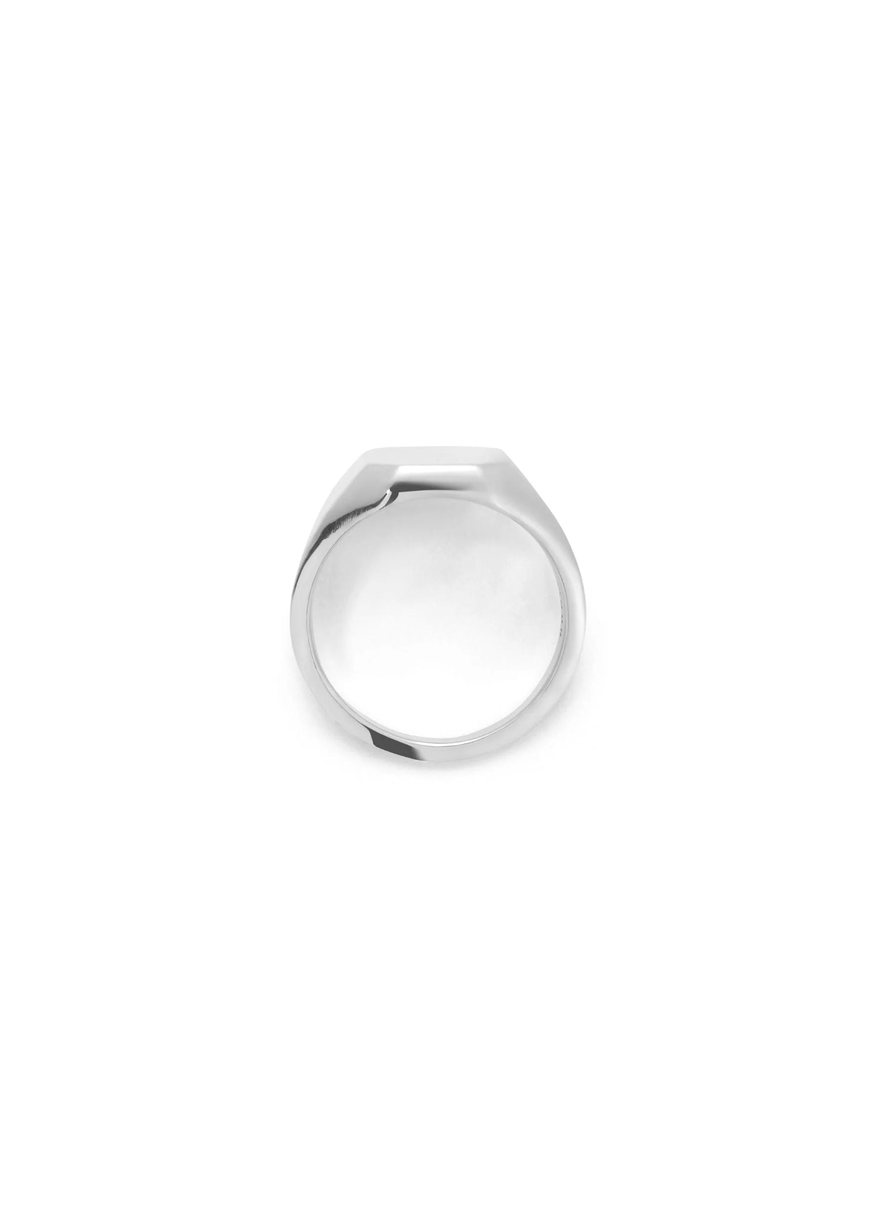 maor mens jewelry Rectangle Sig Ring in Silver