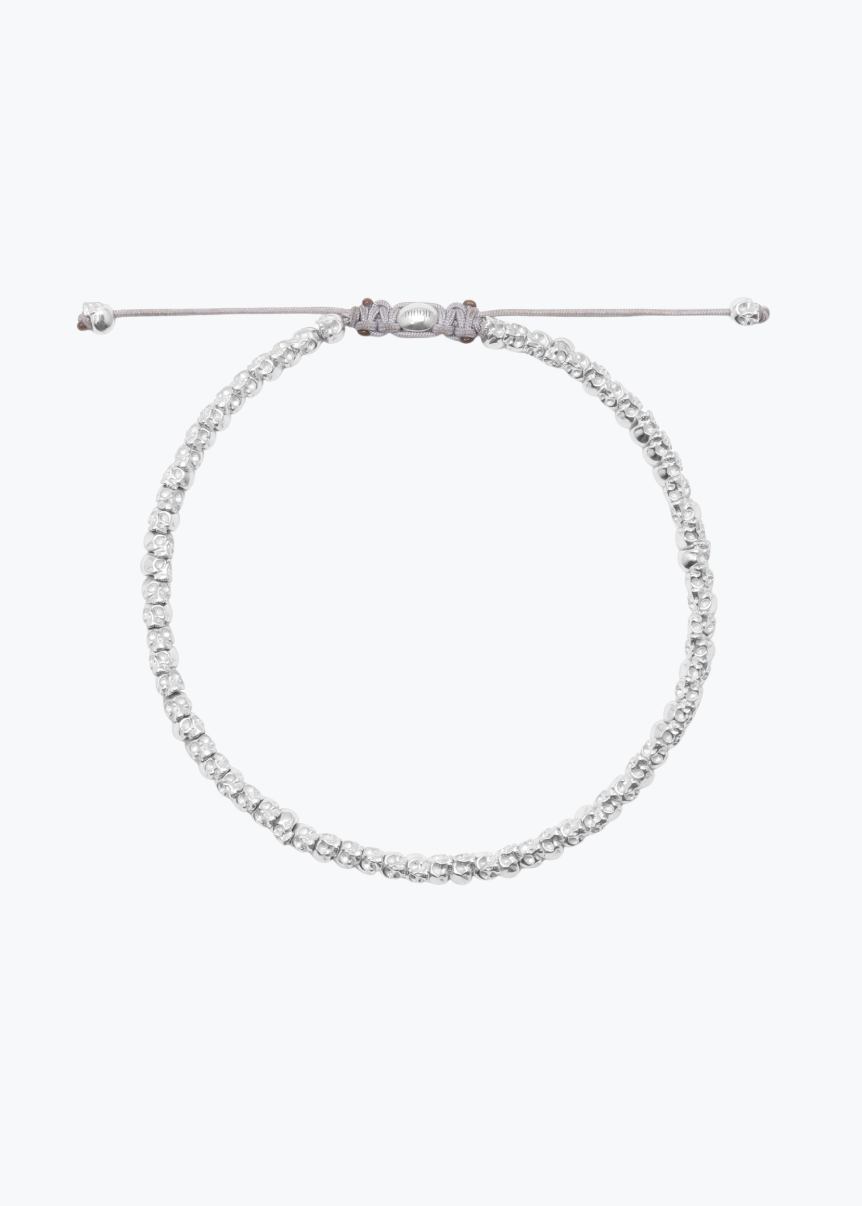 maor mens jewelry Small Skull Bracelet in Silver