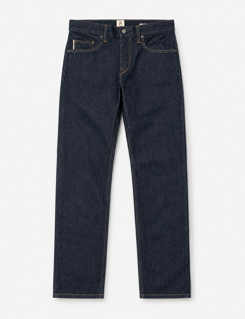 mens hiroshi kato The Hammer Straight Indigo One Wash 10.5oz Stretch Selvedge Denim Jeans