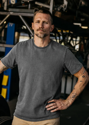 The Stamp 9oz Organic Cotton Tee in Concrete