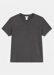 mens hiroshi kato The Stamp 9oz Organic Cotton Tee in Concrete grey