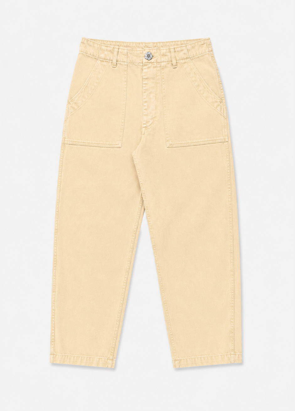mens monostereo "Community of Lovers" Hemp Pants cloud yellow