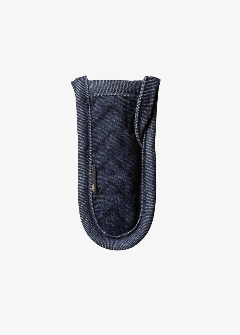 mi cocina Herringbone Pan Handle Holder in Raw Denim