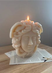 mikuni Medusa Candle handcarved soy wax