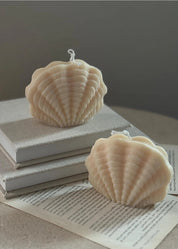 mikuni Sea Shell Candle handcarved soy wax