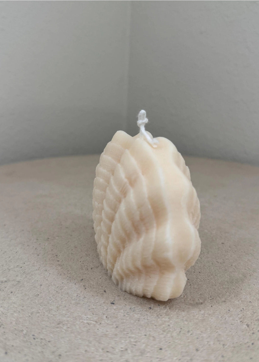 mikuni Sea Shell Candle handcarved soy wax