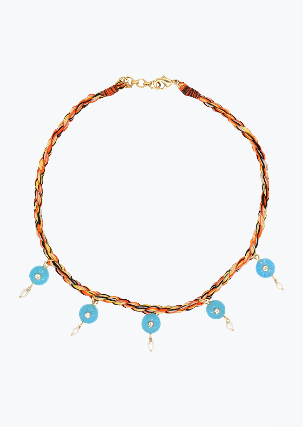 monoki Melon Necklace with Blue Chalcedony