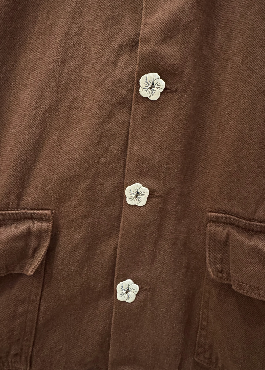 monostereo "Community of Lovers" Work Jacket in Cocoa brown