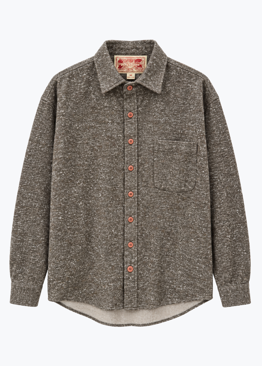 monostereo Oversized Travelin Blanket Shirt in Cocoa